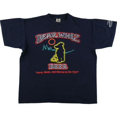 古着 90年代 EAGLE PRODUCTS BEAR WHIZ BEER プリントTシャツ