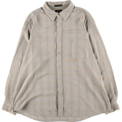 古着 リズクレイボーン Liz Claiborne claiborne チェック柄 長袖 ビスコースシャツ メンズXXL相当 /eaa404643 【中古】 【250102】