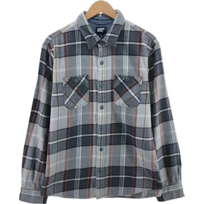 古着 ランズエンド LANDS END 長袖 ボタンダウンチェックシャツ
