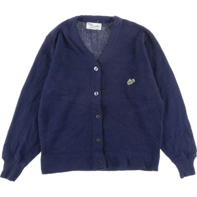 古着 70年代 ラコステ LACOSTE IZOD アクリルニットカーディガン