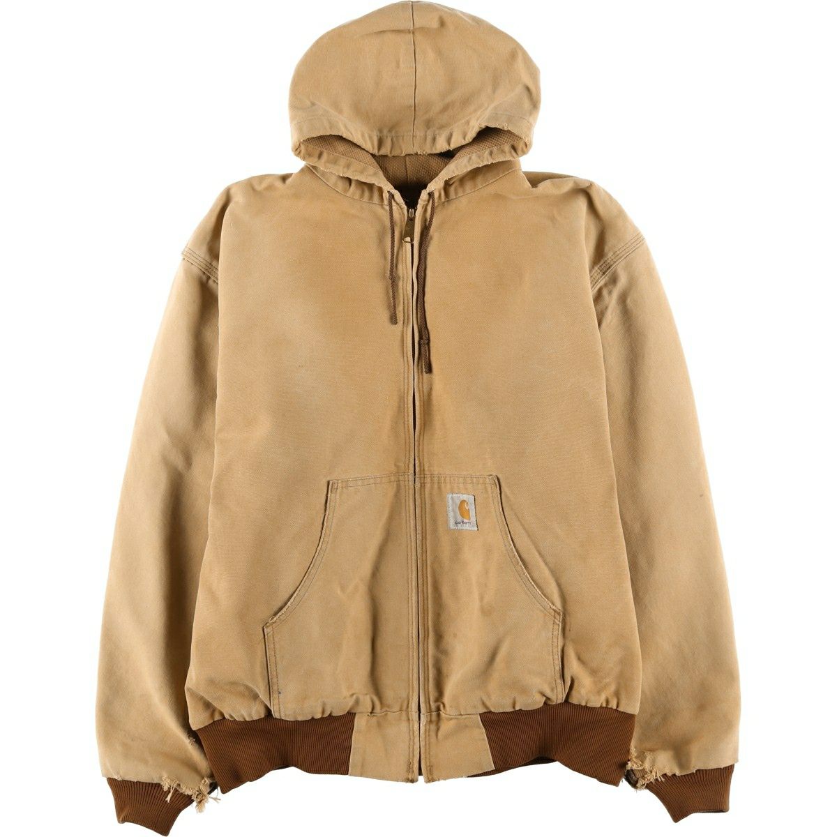 古着 カーハート Carhartt フード付き ダックベスト メンズXL相当