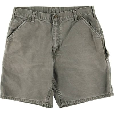 く*め様 90s Carhartt カーハート　ダックパンツ　ショートパンツ　ア 90s USA製 carharttカーハート ダック地 ペインター ショート