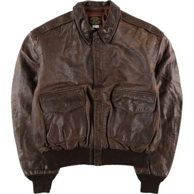 古着 ショット SCHOTT A-2タイプ レザーフライトジャケット USA製