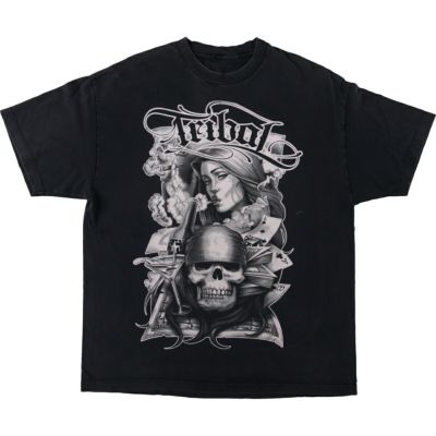 古着 TRIBAL 大判プリント プリントTシャツ メンズXL相当 /eaa437797 【中古】 【240719】