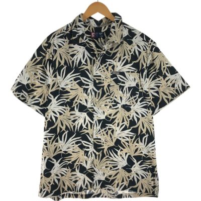 90s チャップス ラルフローレン アロハシャツ ボタニカル USA 総柄 L 古着 ラルフローレン Ralph Lauren CHAPS チャップス 総柄