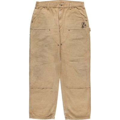 Carhartt　ダックペインターパンツ　ベージュ　42×32　古着 古着 Carhartt ダック ペインターパンツ カーハート 古着 極太