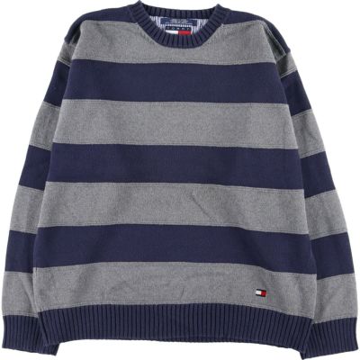 古着 90年代 トミーヒルフィガー TOMMY HILFIGER ボーダー柄 コットン