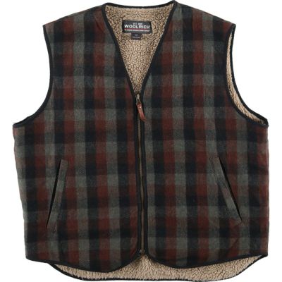 80s USA製 Woolrichウールリッチ リバーシブル ウールベスト M - Sixpacjoe Web Shop
