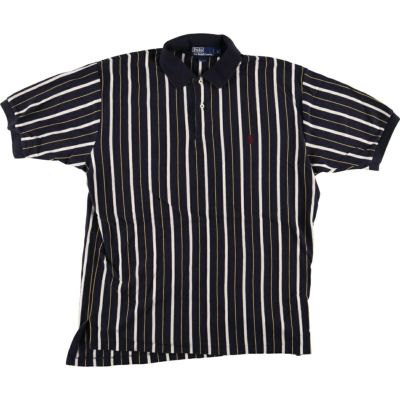 古着 ラルフローレン Ralph Lauren POLO by Ralph Lauren マルチストライプ 半袖 ストライプ ポロシャツ メンズL相当 /eaa464680 【中古】 【240720】