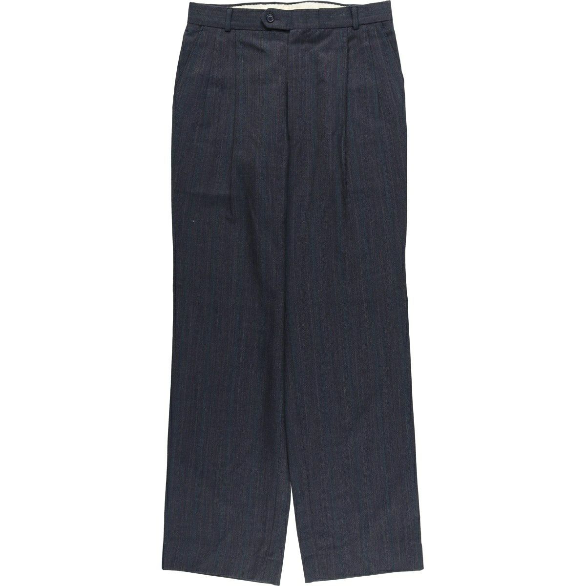 古着 Zanella チェック柄 ツータック スラックス ワイドパンツ