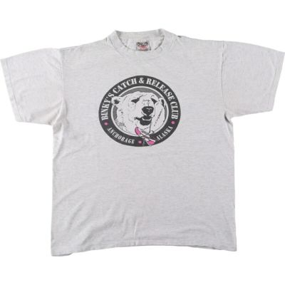 古着 90年代 オニータ ONEITA シロクマ柄 アニマルTシャツ USA製 メンズL相当 ヴィンテージ /eaa469718 【中古】 【240720】