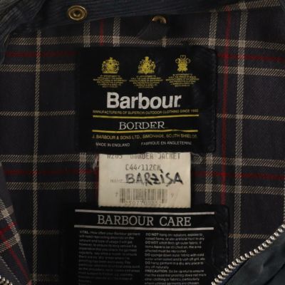 古着 90年代 バブアー Barbour BORDER ボーダー 旧3ワラント ワックス