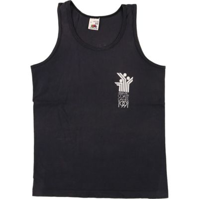 古着 90年代 フルーツオブザルーム FRUIT OF THE LOOM バックプリント タンクトップ カナダ製 メンズS相当 ヴィンテージ /eaa429067 【中古】 【240720】