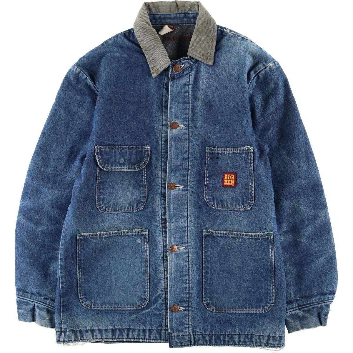 古着 80年代 ビッグベン BIGBEN デニムカバーオール USA製 メンズL相当