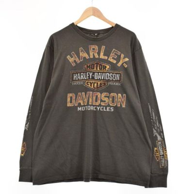 ハーレーダビッドソン Harley-Davidson 袖プリント 両面プリント ロングTシャツ ロンT メンズXL /eaa368754