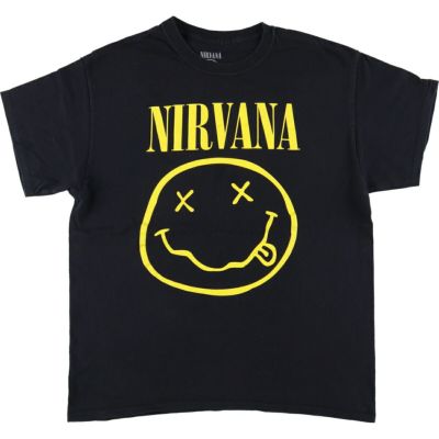 NIRVANA サークルTシャツ 古着 バンT ヴィンT ギルダン コピーライト 古着 ギルダン GILDAN NIRVANA ニルヴァーナ バンドTシャツ バン