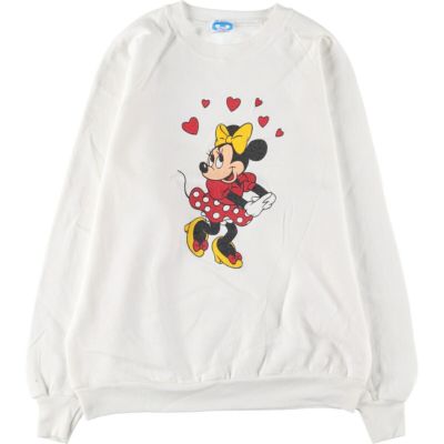 古着 80年代 ディズニー Disney MINNIE MOUSE ミニーマウス キャラクタースウェットシャツ トレーナー USA製 メンズXL相当 ヴィンテージ /eaa403820 【中古】 【241220】