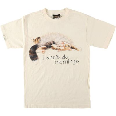 古着 80年代 MORRIS 9-LIVES ネコ柄 アニマルTシャツ レディース
