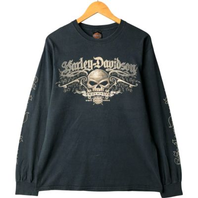 古着 ハーレーダビッドソン Harley-Davidson ドクロ柄 スカル柄