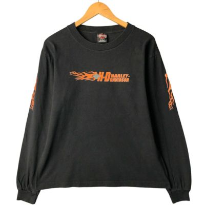 Harley Davidson 袖フレイム　ロンT　ヴィンテージ ビンテージ ハーレーダビッドソン ロンT ファイヤーパターン 袖