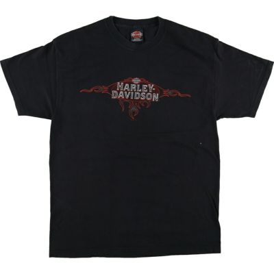 古着 00年代 ハーレーダビッドソン Harley-Davidson Hanes ヘインズ モーターサイクル バイクTシャツ USA製 メンズL相当 /eaa437433 【中古】 【240721】
