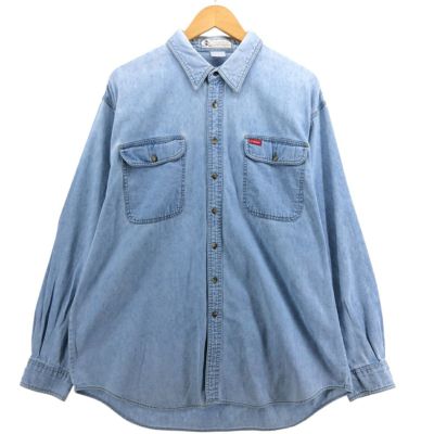 古着 90年代 コロンビア Columbia 長袖 デニムシャツ USA製 メンズXL