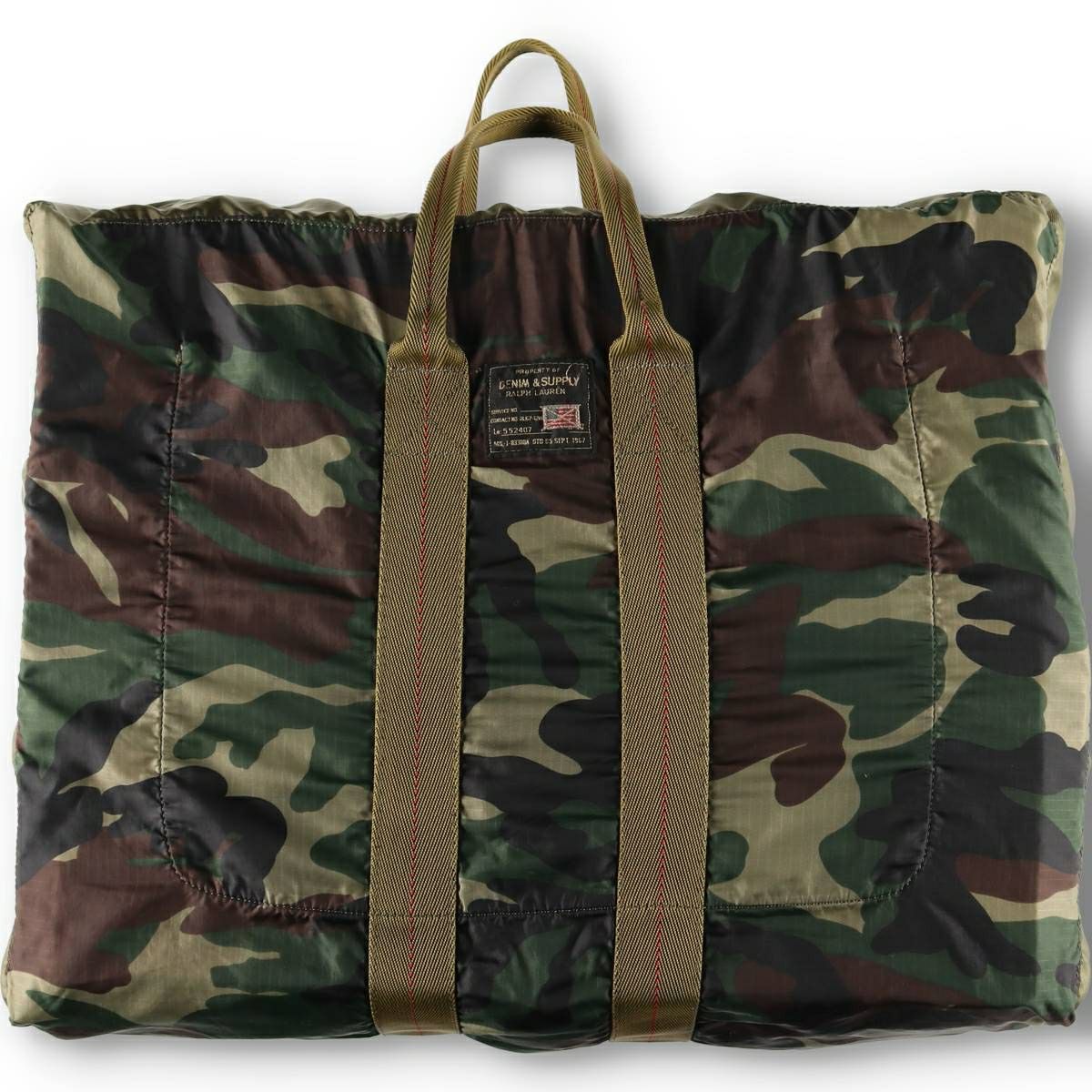 00s ralph lauren コーティング　カモ柄　ボストンバッグ　y2k 古着 00年代 ラルフローレン Ralph Lauren DENIM AND SUPPLY 迷彩柄