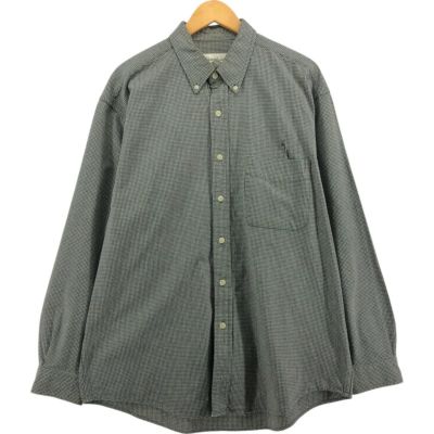 エディーバウアー　ボーダー　長袖　ロンt アメカジ　ボタンダウン　古着 古着 80～90年代 エディーバウアー Eddie Bauer 黒タグ 長袖