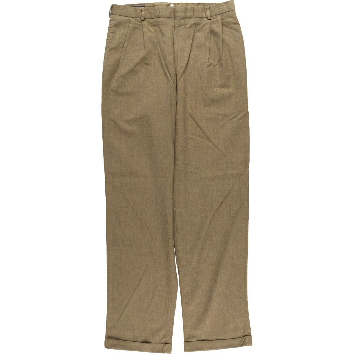 LANDS'ENDツータックウールスラックスsize:33 古着 ランズエンド LANDS END ウールパンツ スラックス USA製 メンズ