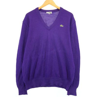 古着 80年代 ラコステ LACOSTE フレンチラコステ Vネック ウールニットセーター フランス製 メンズXL ヴィンテージ /eaa364965  【中古】 【230903】 【SS2409_10%】 | 古着屋JAM（ジャム）