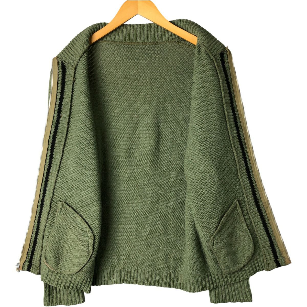 古着 50～60年代 フルジップニットセーター メンズS相当 ヴィンテージ