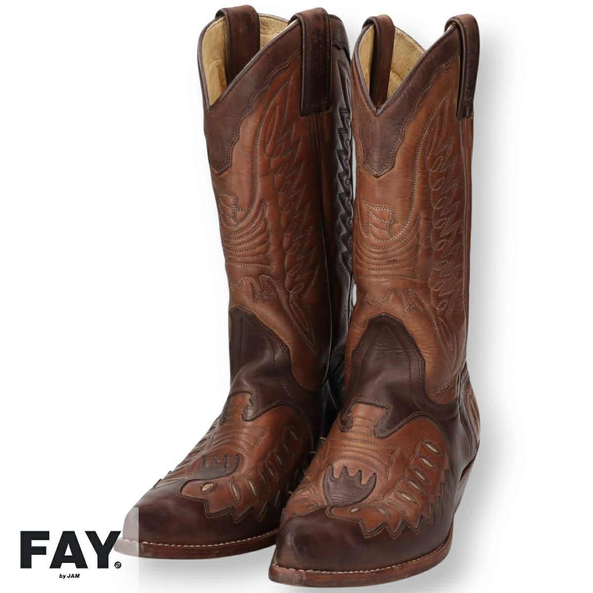 古着 サンチョ SANCHO 総柄 ウエスタンブーツ スペイン製 39