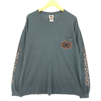 古着 00年代 ハーレーダビッドソン Harley-Davidson バックプリント ロングTシャツ ロンT USA製 メンズXXL相当 /eaa467328 【中古】 【240722】 ss2503_30