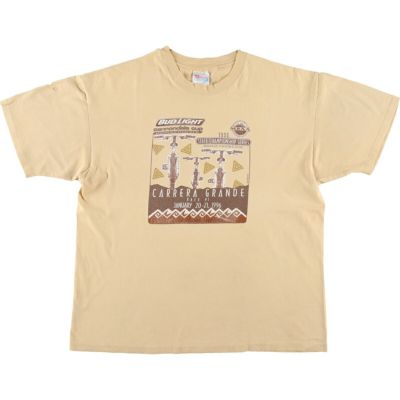 古着 90年代 ヘインズ Hanes BEEFY-T 青タグ プリントTシャツ USA製 メンズXL相当 ヴィンテージ /eaa429686 【中古】 【240722】