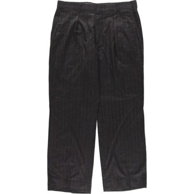 古着 80年代 C&R Clothiers ストライプ柄 ツータック ウールパンツ スラックス USA製 メンズw34相当 ヴィンテージ /eaa498926 【中古】 【250122】