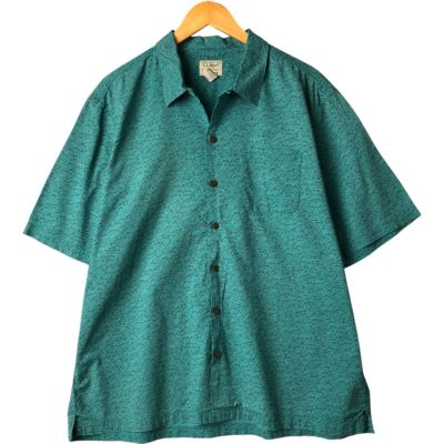 古着 90～00年代 エルエルビーン L.L.Bean 総柄 半袖 オープン
