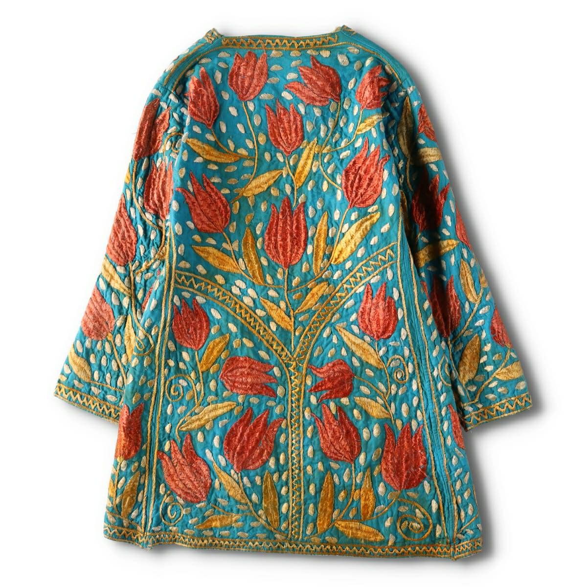 古着 UNKNOWN 総柄 スザニ刺繍 ジャケット レディースM相当