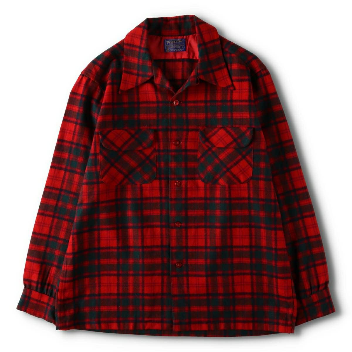 古着 70年代 ペンドルトン PENDLETON チェック柄 ウールシャツ USA製