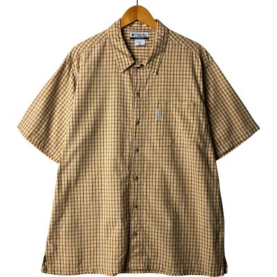 古着 00年代 コロンビア Columbia GRT チェック柄 半袖 オープン