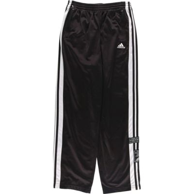 古着 00's アディダス ワイドトラックパンツ ジャージ 黒シルバー L 完売品アディダスオリジナルスオーバーサイズ最高級コーティング