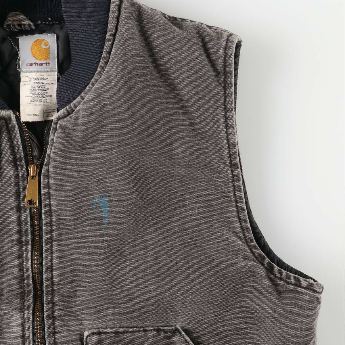 古着 00年代 カーハート Carhartt クラシックベスト 中綿入り ダック
