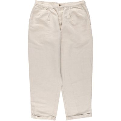 古着 リズクレイボーン Liz Claiborne ツータック リネン×コットンパンツ スラックス メンズw34相当 /eaa498945 【中古】 【250124】