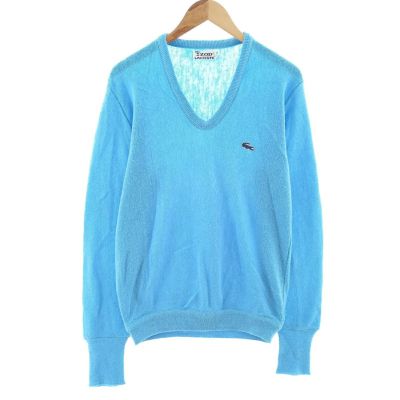 古着 70年代 ラコステ LACOSTE IZOD アクリルニットカーディガン