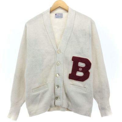 古着 70年代 EAST TENN アクリルレタードニットカーディガン メンズM ヴィンテージ /eaa416389 【中古】 【240214】 ss2503_50