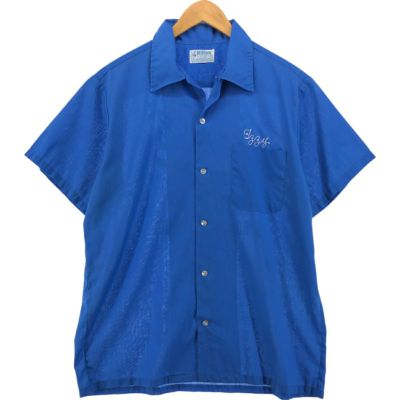 USA 古着 USA製 HILTON ヴィンテージ ヒルトン ボーリングシャツ 古着 70～80年代 ヒルトン HILTON オープンカラー ボウリング