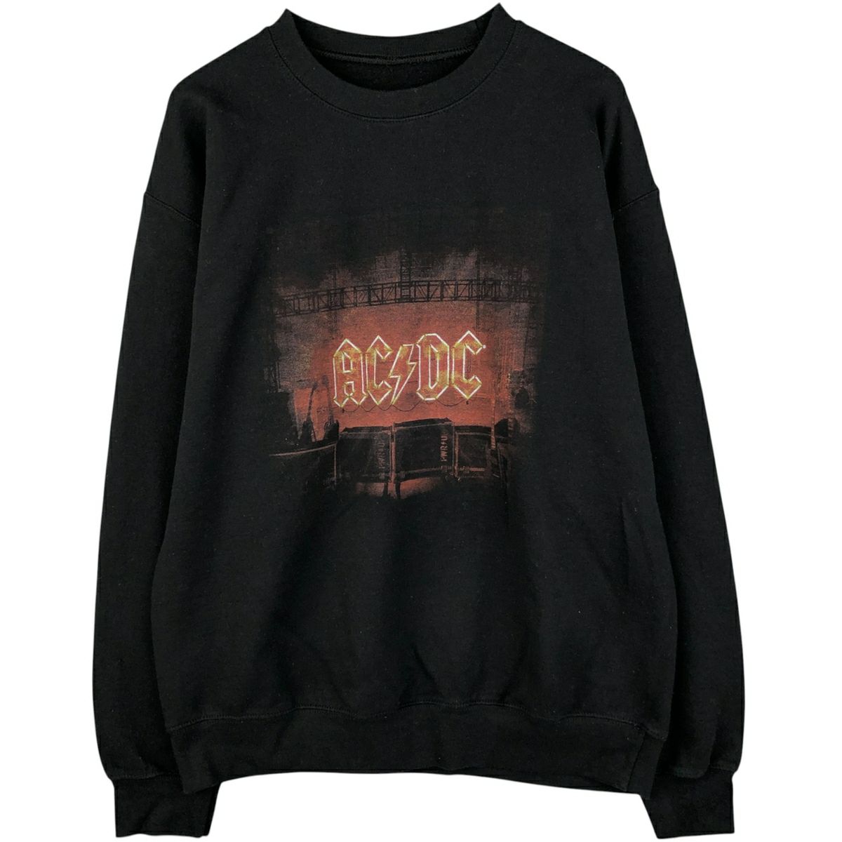 ACDC バンド　プリントロゴ　スウェット　トレーナー　XXL 90s　古着　黒 古着 AC/DC エーシーディーシー バンド スウェットシャツ トレーナー