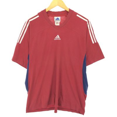 古着 00年代 アディダス adidas Ｖネック ラグランTシャツ メンズXL相当 /eaa432128 【中古】 【240724】