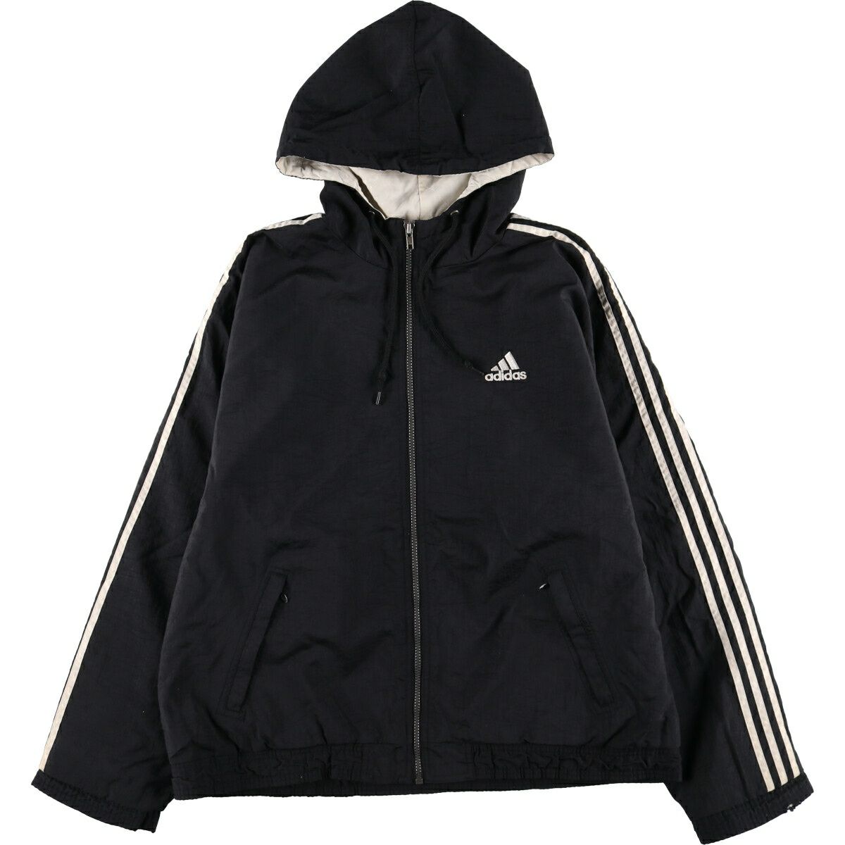 古着 80～90年代 アディダス adidas バックロゴ 中綿パーカー パファー  