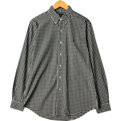 古着 ラルフローレン Ralph Lauren CUSTOM FIT マドラスチェック 長袖
