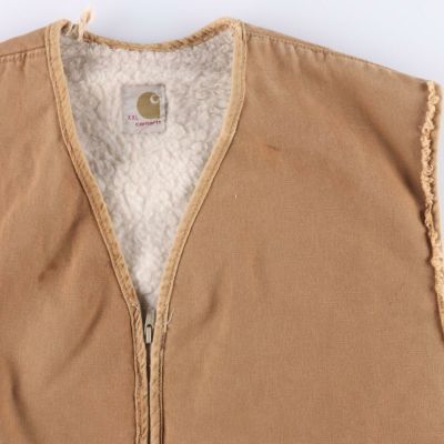 古着 70年代 カーハート Carhartt プリントタグ ダック地ベスト メンズ